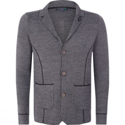 Sweter rozpinany "Leith" w kolorze antracytowym. Szare kardigany męskie marki Sir Raymond Taylor, z dzianiny. W wyprzedaży za 227.95 zł.
