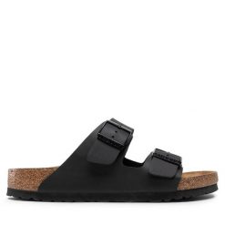 Klapki Birkenstock. Czarne klapki i japonki męskie Birkenstock, bez wzorów. Za 329.99 zł.