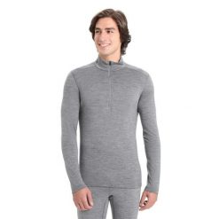 Koszulka Termiczna Męska Icebreaker 200 Oasis LS Half Zip. Szare bielizna termoaktywna męska Icebreaker, m, bez wzorów, bez ramiączek. Za 420.99 zł.
