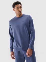 4F Bluza dresowa nierozpinana bez kaptura męska - niebieska XXL. Niebieskie bluzy nierozpinane męskie 4f, m, bez wzorów, z bawełny, klasyczne, bez ramiączek, bez kaptura. Za 129.99 zł.