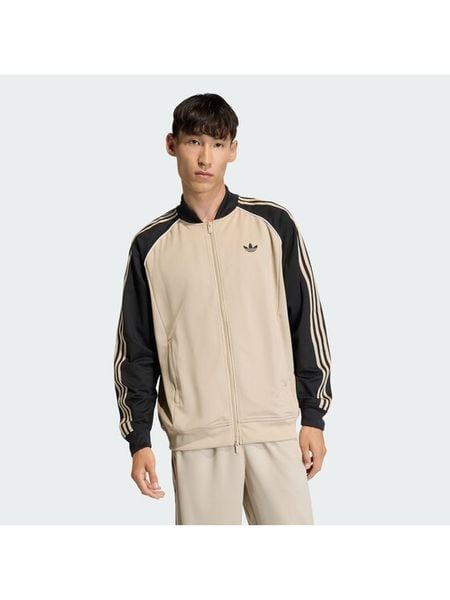 Adidas Bluza adicolor SST KE0114 Beżowy Regular Fit. Brązowe bluzy rozpinane męskie ADIDAS, m, bez wzorów, z syntetyku, bez ramiączek, bez kaptura. Za 331.99 zł.