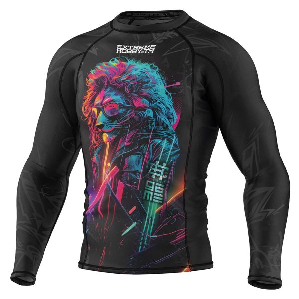 Koszulka sportowa męska Rashguard do MMA EXTREME HOBBY CYBER ANIMALS. Czarne bielizna termoaktywna męska EXTREME HOBBY, l, bez wzorów, z bawełny, bez ramiączek, do biegania. Za 209.00 zł.