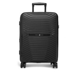 Walizka kabinowa Beverly Hills Polo Club. Czarne walizki męskie Beverly Hills Polo Club, bez wzorów. Za 299.99 zł.