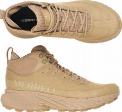 Merrell - Buty Agility Peak 5 Mid GTX - Coyote. Buty trekkingowe męskie Merrell, bez wzorów, bez zapięcia. Za 607.20 zł.