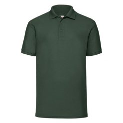Męska Koszulka Polo 65/35 Pique. Zielone koszulki polo męskie Fruit of the Loom, l, bez wzorów, bez kołnierzyka, bez ramiączek. Za 65.99 zł.