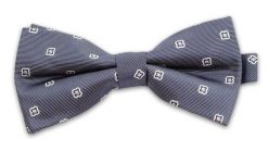 Szara Mucha Delikatnie Prążkowana - Vernon, Męska. Szare krawaty i muchy męskie Vernon, bez wzorów, prążkowane, eleganckie. Za 29.00 zł.