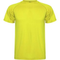 Męska Koszulka Sportowa Montecarlo Z Krótkim Rękawem. Żółte t-shirty sportowe męskie ROLY, m, bez wzorów, sportowe, bez ramiączek. Za 33.99 zł.