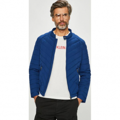 Guess Jeans - Kurtka. Szare kurtki męskie Guess Jeans, z aplikacjami, z jeansu, z krótkim rękawem. Za 699.90 zł.
