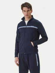 BOSS Bluza Authentic 50554779 Granatowy Regular Fit. Niebieskie bluzy rozpinane męskie Boss, l, bez wzorów, z bawełny, bez ramiączek, bez kaptura. Za 429.99 zł.