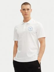 Jack & Jones Polo Simon 12269299 Biały Regular Fit. Białe koszulki polo męskie Jack & Jones, l, bez wzorów, z bawełny, bez kołnierzyka, bez ramiączek. Za 49.99 zł.