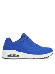 Skechers Sneakersy Uno - Stand On Air 52458/BLW Niebieski. Niebieskie buty sportowe na co dzień męskie Skechers, m, bez wzorów, ze skóry, bez ramiączek, bez kaptura. Za 249.99 zł.
