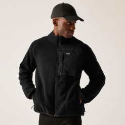 Polar męski rozsuwany Frankie Borg. Czarne bluzy z polaru męskie Regatta, m, bez wzorów, z polaru, eleganckie, bez ramiączek, bez kaptura. W wyprzedaży za 199.99 zł.