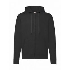 Męska Klasyczna Bluza Z Kapturem. Czarne bluzy nierozpinane męskie Fruit of the Loom, m, bez wzorów, klasyczne, bez ramiączek, z kapturem. Za 142.99 zł.