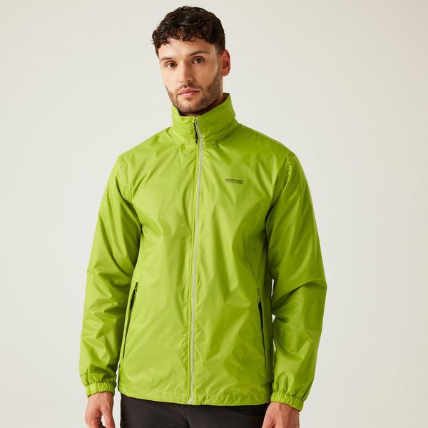 Lyle IV męska turystyczna wodoodporna kurtka. Zielone kurtki męskie Regatta, m, bez wzorów, sportowe, bez ramiączek, bez kaptura. Za 149.99 zł.