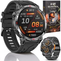 SMARTWATCH MĘSKI ZEGAREK CHAT GPT GPS ROZMOWY SPORT 650mAh 2 paski MENU POL. Zegarki męskie JG Smart. Za 349.99 zł.