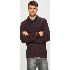 Premium by Jack&Jones - Kardigan. Brązowe kardigany męskie Premium by Jack&Jones, z bawełny, z krótkim rękawem. Za 219.90 zł.