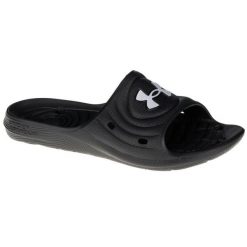 Klapki męskie Under Armour Locker IV SL. Białe klapki i japonki męskie Under Armour, bez wzorów, z materiału. Za 89.99 zł.