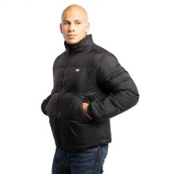 Kurtka zimowa męska Dicies Alatna. Czarne kurtki męskie Dickies, na zimę, m, bez wzorów, sportowe, bez ramiączek, bez kaptura. W wyprzedaży za 424.70 zł.