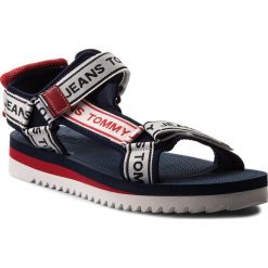 Sandały TOMMY JEANS - Mens Tommy Jeans Technical Sandal EM0EM00160 Midnight 403. Białe sandały męskie Tommy Jeans, z jeansu. Za 299.00 zł.
