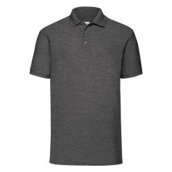 Męska Koszulka Polo 65/35 Pique. Szare koszulki polo męskie Fruit of the Loom, m, bez wzorów, bez kołnierzyka, bez ramiączek. Za 65.99 zł.