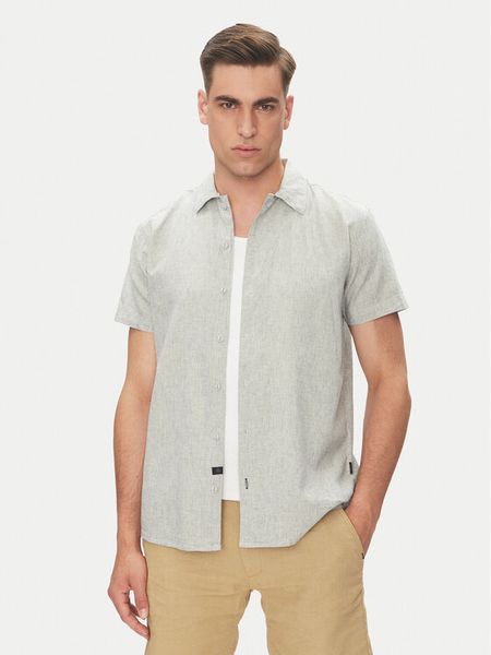 INDICODE Koszula Giulionus 20-402 Szary Regular Fit. Szare koszule męskie INDICODE, m, bez wzorów, z bawełny, bez kołnierzyka, bez ramiączek. Za 79.99 zł.