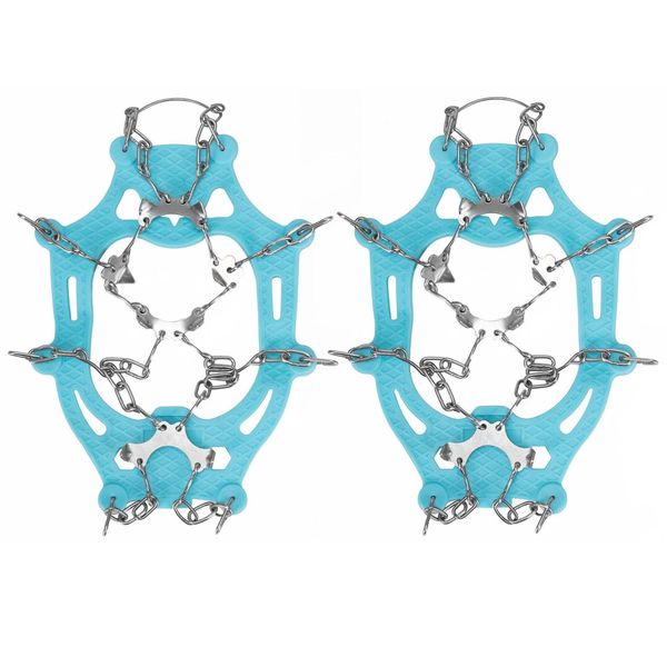 Raczki na buty turystyczne stalowe antypoślizgowe nakładki rozmiar 36-40 turkus. Niebieskie buty trekkingowe męskie SPRINGOS, bez wzorów, bez zapięcia, trekkingowe. Za 24.99 zł.