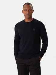 BOSS Sweter Kanovano_S 50527583 Granatowy Regular Fit. Niebieskie kardigany męskie Boss, m, bez wzorów, z bawełny, bez ramiączek. Za 599.99 zł.