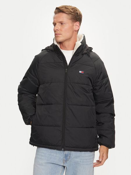 Tommy Jeans Kurtka zimowa DM0DM20003 Czarny Relaxed Fit. Czarne kurtki męskie Tommy Jeans, na zimę, m, bez wzorów, z jeansu, bez ramiączek, bez kaptura. Za 759.99 zł.