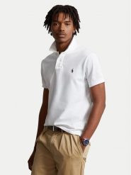 Polo Ralph Lauren Polo Core Replen 710666998 Biały Custom Slim Fit. Białe koszulki polo męskie Polo Ralph Lauren, m, bez wzorów, z bawełny, bez kołnierzyka, bez ramiączek. Za 519.99 zł.