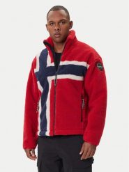Napapijri Polar NP0A88TC Czerwony Regular Fit. Czerwone bluzy z polaru męskie Napapijri, l, bez wzorów, z polaru, bez ramiączek, bez kaptura. Za 969.99 zł.