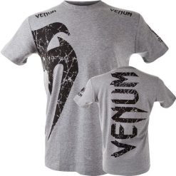 Koszulka sportowa męska Venum Giant. Szare t-shirty sportowe męskie VENUM, m, bez wzorów, sportowe, bez ramiączek. Za 129.99 zł.