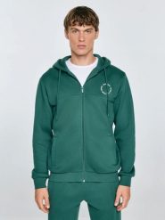 Bluza męska rozpinana z kapturem zielona Ajron 304. Zielone bluzy z kapturem męskie Big Star, l, bez wzorów, z dresówki, z kapturem. Za 249.99 zł.
