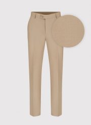PAKO LORENTE – Beżowe garniturowe spodnie męskie z wełną. Brązowe eleganckie spodnie męskie Pako Lorente, bez wzorów, z wełny, eleganckie. Za 299.99 zł.