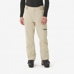 Spodnie narciarskie i snowboardowe męskie Quechua 500 softshell. Brązowe spodnie narciarskie i snowboardowe męskie WED'ZE, bez wzorów, z materiału, narciarskie. Za 299.99 zł.