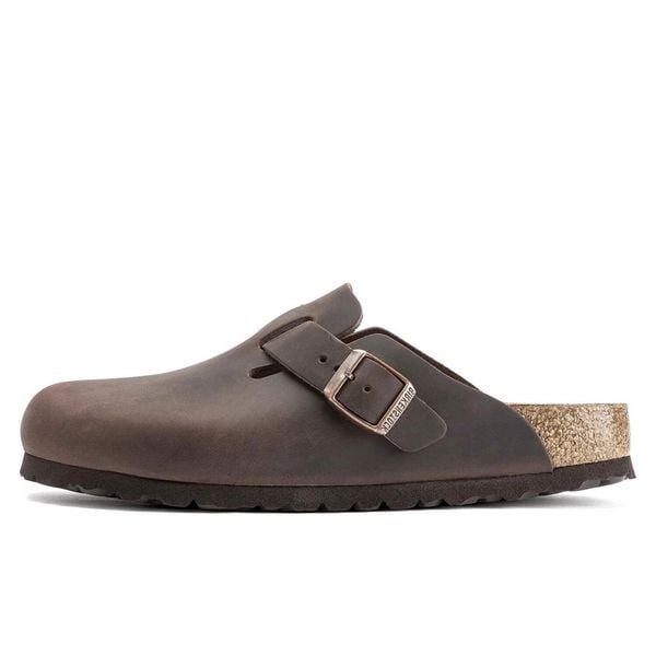 Klapki Birkenstock Boston Leoi Dorosłych. Brązowe klapki i japonki męskie Birkenstock, bez wzorów. Za 549.00 zł.