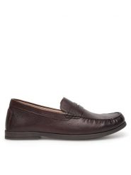 Gino Rossi Mokasyny LEONARDO-02 MI08 Brązowy. Brązowe mokasyny męskie Gino Rossi, ze skóry, bez zapięcia. Za 223.99 zł.