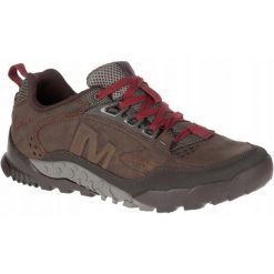 Buty trekkingowe męskie Merrell Annex Trak. Brązowe buty trekkingowe męskie Merrell, bez wzorów, ze skóry, bez zapięcia, trekkingowe. Za 579.00 zł.