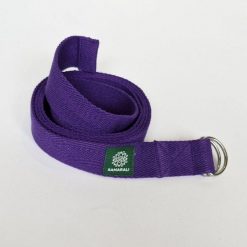 Pasek do jogi z bawełny organicznej Samarali. Fioletowe paski męskie SAMARALI, bez wzorów, z bawełny, sportowe. Za 99.00 zł.