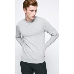 Kensington - Sweter. Szare swetry męskie Kensington, z bawełny, z okrągłym kołnierzem, z krótkim rękawem. W wyprzedaży za 29.90 zł.