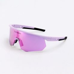 Okulary przeciwsłoneczne do biegania i na rower, kategoria 3. Czerwone okulary przeciwsłoneczne męskie ROCHEBRIN, bez wzorów, z materiału, sportowe. W wyprzedaży za 289.00 zł.