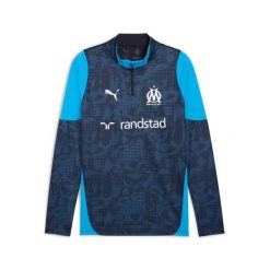 Treningowa góra 1/4 zip OM 2025/26. Niebieskie t-shirty sportowe męskie Puma, bez wzorów, sportowe, bez ramiączek. Za 403.00 zł.