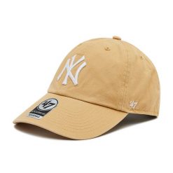 Czapka z daszkiem 47 Brand. Brązowe czapki męskie 47 Brand, bez wzorów. Za 69.99 zł.