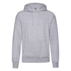 Męska Klasyczna Zwykła Bluza Z Kapturem. Szare bluzy nierozpinane męskie Fruit of the Loom, m, bez wzorów, z kapturem. Za 80.99 zł.
