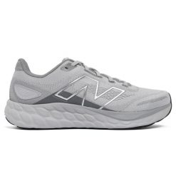 Buty męskie New Balance Fresh Foam 680 v8 M680RG8 – szare. Szare buty do biegania męskie New Balance, bez wzorów, z syntetyku, bez zapięcia, do biegania. Za 499.99 zł.