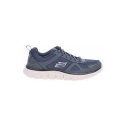 Buty do chodzenia męskie Skechers Track Scloric. Niebieskie buty do biegania męskie Skechers, bez wzorów, bez zapięcia, do biegania. Za 249.99 zł.