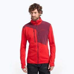 Bluza termoaktywna meska La Sportiva Lucendro Thermal Hoody. Czerwone bielizna termoaktywna męska La Sportiva, bez wzorów, bez ramiączek, trekkingowe. Za 769.99 zł.
