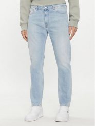 Tommy Jeans Jeansy Dad DM0DM18718 Niebieski Tapered Fit. Niebieskie jeansy męskie Tommy Jeans, bez wzorów, z bawełny. Za 299.99 zł.