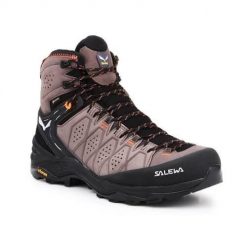 Buty trekkingowe męskie Salewa MS Alp Trainer 2 Mid Gtx. Brązowe buty trekkingowe męskie Salewa, na zimę, bez wzorów, z gumy, bez zapięcia. Za 1,159.00 zł.