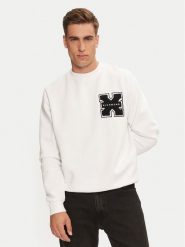 Richmond X Bluza Palmis UMA24034FE Biały Regular Fit. Białe bluzy nierozpinane męskie Richmond X, m, bez wzorów, z bawełny, bez ramiączek, bez kaptura. Za 419.99 zł.