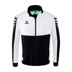 Kurtka prezentacyjna Erima Six Wings. Białe kurtki męskie Erima, xl, bez wzorów, eleganckie, bez ramiączek, bez kaptura. W wyprzedaży za 195.00 zł.